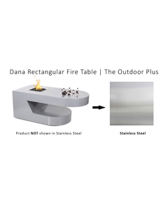 The Outdoor Plus Dana Rectangular Stainless Steel Fire Table