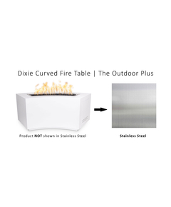 The Outdoor Plus Dixie Curved Stainless Steel Fire Table