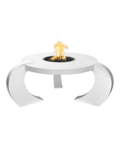 The Outdoor Plus Frisco Round Powder Coated Metal Fire Table