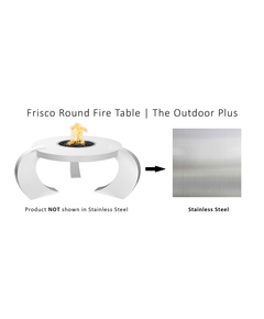 The Outdoor Plus Frisco Round Stainless Steel Fire Table