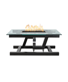 The Outdoor Plus Newton Floating Appearance Powder Coated Metal Fire Table