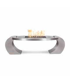 The Outdoor Plus Vernon Oval Stainless Steel Fire Table