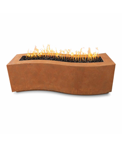 The Outdoor Plus Billow Rectangular Powder Coated Metal Fire Pit