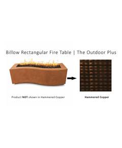 The Outdoor Plus Billow Rectangular Hammered Copper Fire Pit