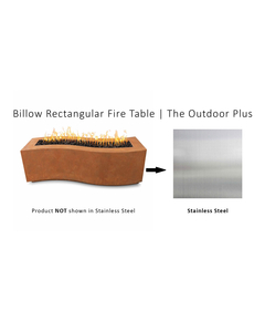 The Outdoor Plus Billow Rectangular Stainless Steel Fire Pit