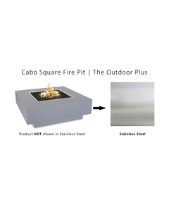 The Outdoor Plus Cabo Square Stainless Steel Fire Pit