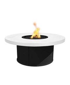 The Outdoor Plus Mabel Round Black and White Collection Fire Pit