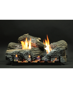 White Mountain Hearth Birch Burncrete Gas Log Set (LS24CB) with Vent-Free Slope Glaze Burner System (VFSR-24)