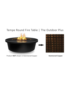 The Outdoor Plus Tempe Round Hammered Copper Fire Pit
