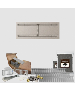 Firegear 36" to 40" SRW/Paver Kits Linear H Flat Match Throw Ignition Stainless Steel Series | LOF