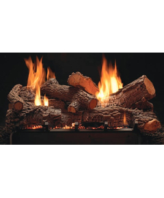 White Mountain Hearth Rock Creek 24" Gas Log Set (LSU24RR) with Vent-Free Slope Glaze Vista Burner System (VFSUR24N)
