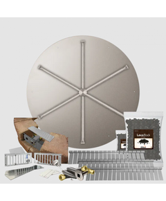 Firegear 34" to 37" SRW/Paver Kits Round Spur Flat Match Throw Ignition Stainless Steel Series | FPB
