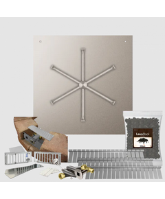 Firegear 30" to 33" SRW/Paver Kits Square Spur Flat Match Throw Ignition Stainless Steel Series | FPB