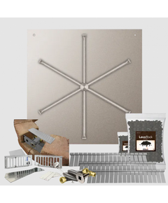 Firegear 34" to 37" SRW/Paver Kits Square Spur Flat Match Throw Ignition Stainless Steel Series | FPB