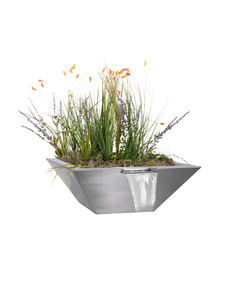Maya Stainless Steel Square Planter and Water Bowl