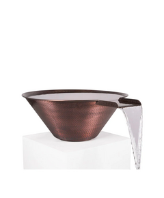 Cazo Hammered Copper Round Water Bowl