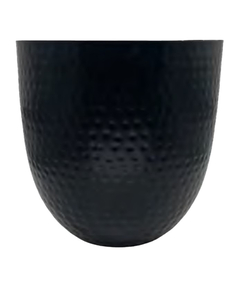 Dagan Hammered Steel Black Log Bucket 18" High x 18" Wide 2540-BLK
