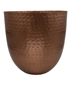 Dagan Hammered Steel Copper Log Bucket 18" High x 18" Wide 2540-COP