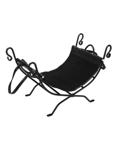 Dagan Log Holder/Carrier - Suede Black 14" Wide x 17" High AHL100