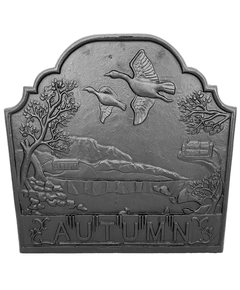 Autumn Fireback Black Cast Iron 20 3/4" High x 20 3/4" Wide FB-AU