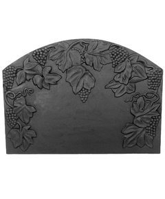 Dagan Grape Fireback Black Cast Iron 19 1/2" High x 26 3/4" Wide FB-G