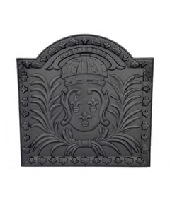 Dagan Medallion Fireback Black Cast Iron 19 1/2" High x 19 1/2" Wide FB-MD