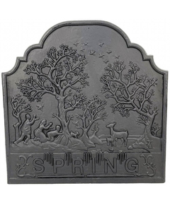Dagan Spring Fireback Black Cast Iron 20 3/4" High x 20 3/4" Wide
