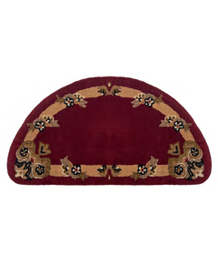 Half Round Brown Hearth Rug 56" Long x 28" Wide HR2015