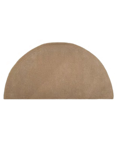 Half Round Beige Hearth Rug 44" Long x 22" Wide HR3010