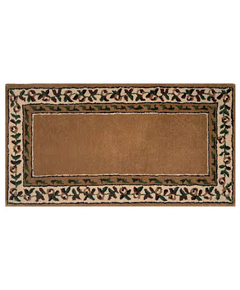 Rectangular Beige Hearth Rug 56" Long x 28" Wide HR5025