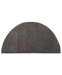 Half Round Grey Hearth Rug 44" Long x 22" Wide HR6010