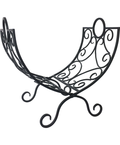 Dagan Wrought Iron Log Holder - Black 20" High x 14" Wide LC150