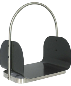 Dagan Log Holder - Black/Stainless Steel 19 1/2" High x 11 3/4" Wide LC710