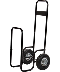 Dagan Black Steel Log Cart with Wheels 41" High x 13 1/2" Wide LC991