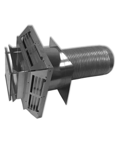 BDM 4" x 6 5/8" Pro-Form Horizontal Co-Axial Direct Vent Termination Kit With Pyramid Cap