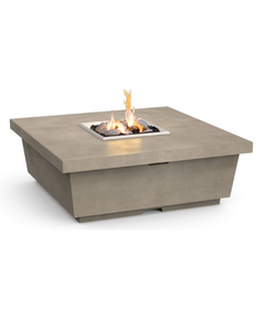 American Fyre Designs 44” Contempo Square Fire Table Chat Height Manual Flame Sensing | 784-11-M2C