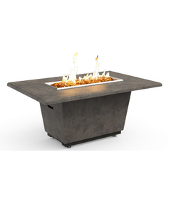 American Fyre Designs 54” Cosmopolitan Rectangle Fire Table Chat Height FyreStarter Bluetooth | 635-11-H4C