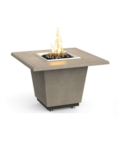 American Fyre Designs 36” Cosmopolitan Square Fire Table Chat Height Manual Flame Sensing | 640-11-M2C