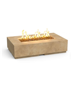 American Fyre Designs 60” Legend Fire Table Chat Height Manual Flame Sensing | 581-11-M7C in Travertine