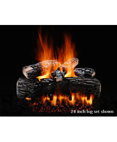 Hargrove Blazing Pecan Vented Gas Log Set With System-4 Burner Set