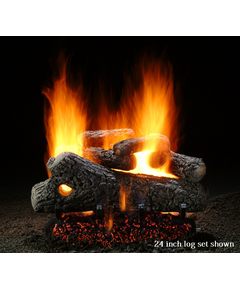 Hargrove Classic Oak Vented Gas Log Set With Hidden Control Burner