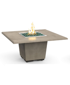American Fyre Designs 60” Cosmopolitan Square Fire Table Dining Height FyreStarter Bluetooth | 642-11-H6C
