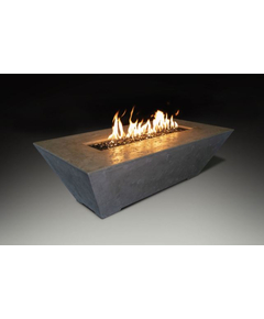 Grand Canyon Olympus Rectangular GFRC Fire Pit Table in Black Finish