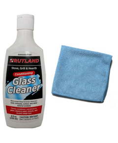 Stove, Grill & Hearth Conditioning Glass Cleaner With Micro Fiber Cloth
