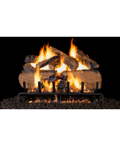 Real Fyre Charred Split Vented Log Set With Optional G31 Burner Kit