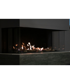 Sierra Flame Toscana 38" 3-Sided Peninsula Direct Vent Linear Gas Fireplace - TOSCANA-38