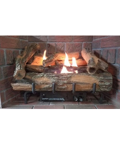 Everwarm Low Country Timber Vent-Free Gas Log Set with Burner
