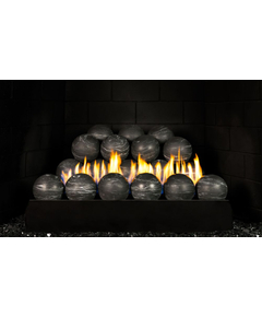 Real Fyre 4” Nero Marquina Fyre Spheres with G23 Fyre Spheres Burner Syste