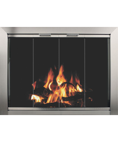 Avaleria Fireplace Door in Satin Nickel