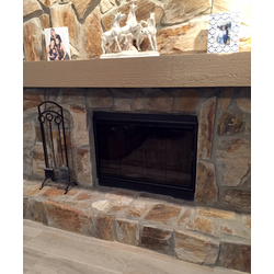 Arlington Fireplace Door in satin black